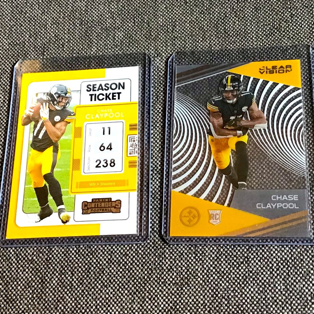Chase Claypool 2020 Panini Clear Vision Rookie Card & Panini Contenders Steelers